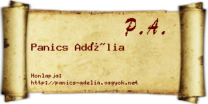 Panics Adélia névjegykártya